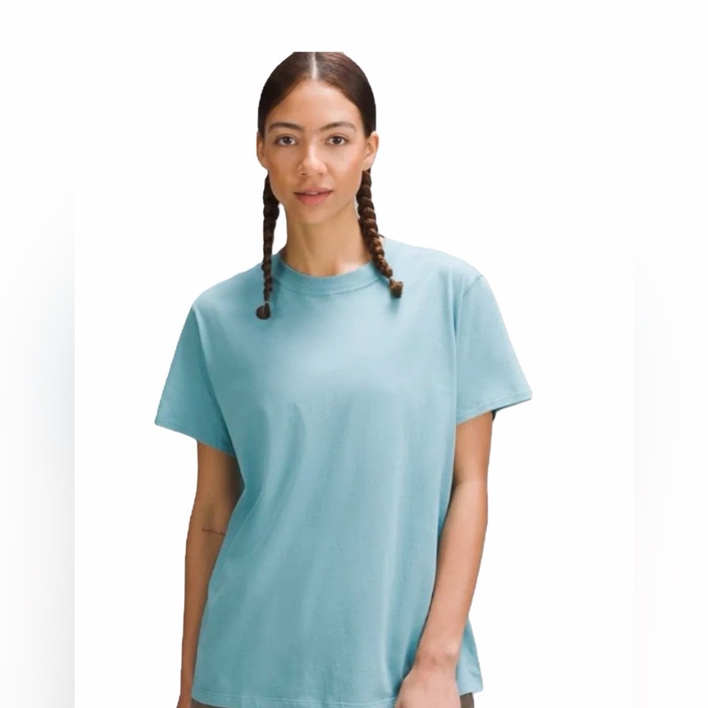 Lululemon All Yours Cotton T-Shirt, Tidal Teal, Size 20